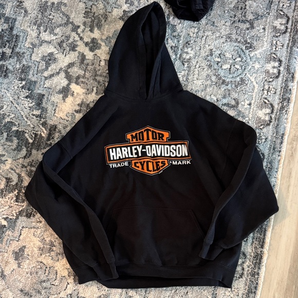 Harley-Davidson Other - Harley-Davidson Black and Orange Hoodie